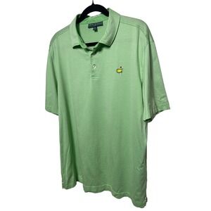 Masters Collection Golf Polo Shirt Mens XL Green Striped Pima Cotton‎ Augusta